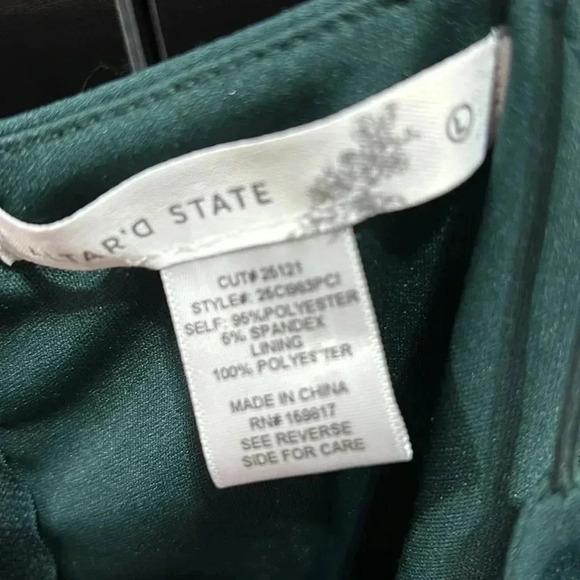 Altar’d State Asymmetrical neckline,stretch cord straps,zipper back,slit - Picture 9 of 10